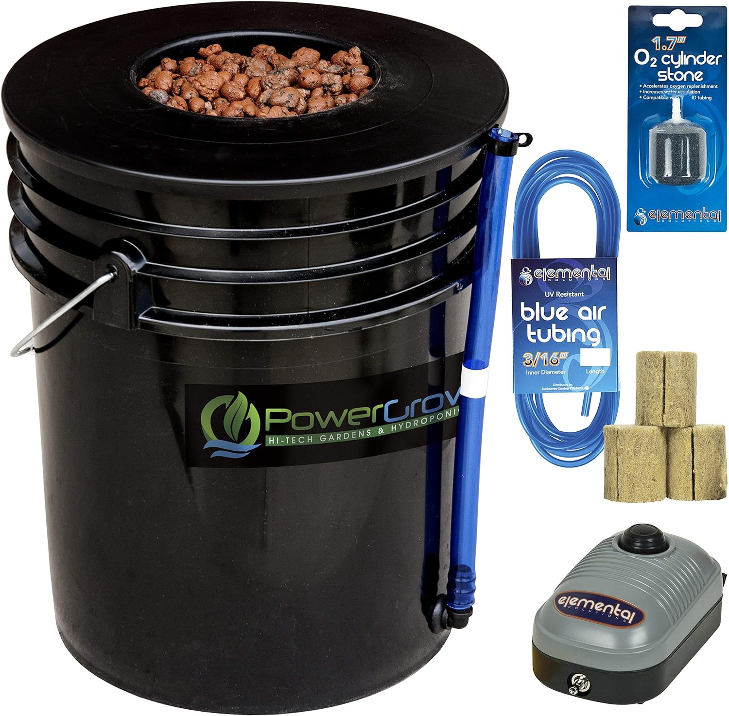 Deep Water Culture (DWC) Hydroponic Bucket Kit 5 Gallon, 6 inch